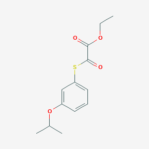 molecular formula C13H16O4S B7989405 Ethyl 2-(3-iso-propoxyphenyl)sulfanyl-2-oxo-acetate 