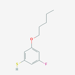 molecular formula C11H15FOS B7989409 5-Fluoro-3-n-pentoxythiophenol 