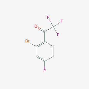 molecular formula C8H3BrF4O B7989410 1-(2-Bromo-4-fluorophenyl)-2,2,2-trifluoroethanone 