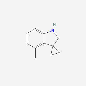 molecular formula C11H13N B7989435 4'-Methylspiro[cyclopropane-1,3'-indoline] 