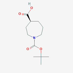 molecular formula C12H21NO4 B7989461 (S)-1-(Tert-butoxycarbonyl)azepane-4-carboxylic acid 