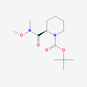 molecular formula C13H24N2O4 B7989470 (R)-Tert-butyl 2-(methoxy(methyl)carbamoyl)piperidine-1-carboxylate 