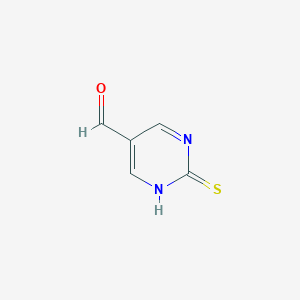 molecular formula C5H4N2OS B7989487 2-巯基嘧啶-5-甲醛 