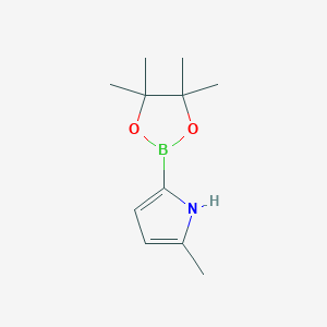 molecular formula C11H18BNO2 B7989488 2-甲基-5-(4,4,5,5-四甲基-1,3,2-二氧杂硼环丁烷-2-基)-1H-吡咯 