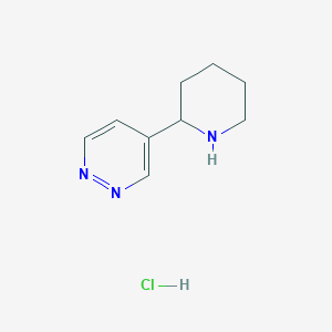 molecular formula C9H14ClN3 B7989504 4-(Piperidin-2-yl)pyridazine hydrochloride 