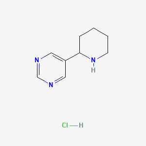 molecular formula C9H14ClN3 B7989507 5-(Piperidin-2-yl)pyrimidine hydrochloride 