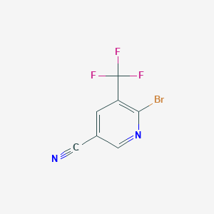 molecular formula C7H2BrF3N2 B7989523 6-Bromo-5-(trifluoromethyl)nicotinonitrile 