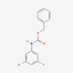 molecular formula C14H11BrFNO2 B7989538 Benzyl (3-bromo-5-fluorophenyl)carbamate 