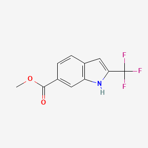 molecular formula C11H8F3NO2 B7989544 Methyl 2-(trifluoromethyl)-1H-indole-6-carboxylate 