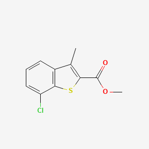 molecular formula C11H9ClO2S B7989551 Methyl 7-chloro-3-methylbenzo[B]thiophene-2-carboxylate 