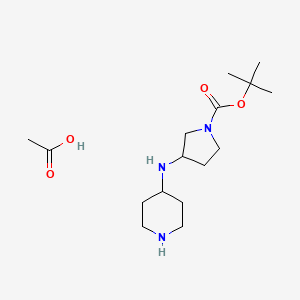 molecular formula C16H31N3O4 B7989556 Acetic acid;tert-butyl 3-(piperidin-4-ylamino)pyrrolidine-1-carboxylate 