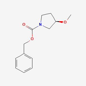 molecular formula C13H17NO3 B7989562 (R)-Benzyl 3-methoxypyrrolidine-1-carboxylate 