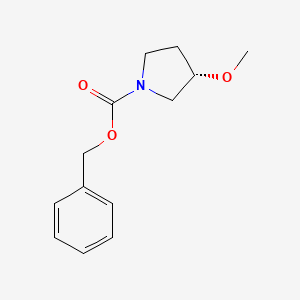 molecular formula C13H17NO3 B7989569 (S)-Benzyl 3-methoxypyrrolidine-1-carboxylate 
