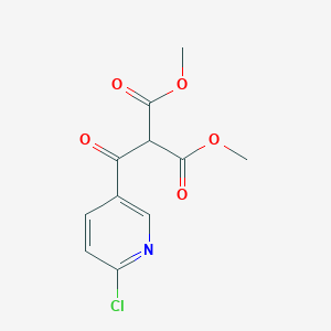molecular formula C11H10ClNO5 B7989576 Dimethyl 2-(6-chloronicotinoyl)malonate 
