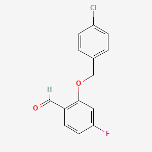 2-((4-Chlorobenzyl)oxy)-4-fluorobenzaldehyde