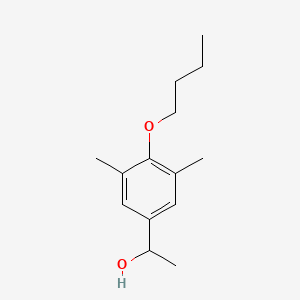 molecular formula C14H22O2 B7989609 1-(4-n-Butoxy-3,5-dimethylphenyl)ethanol 