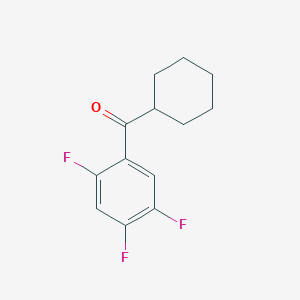 molecular formula C13H13F3O B7989622 2,4,5-Trifluorophenyl cyclohexyl ketone 