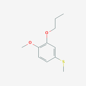 molecular formula C11H16O2S B7989624 4-Methoxy-3-n-propoxyphenyl methyl sulfide 