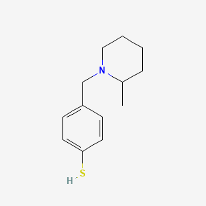 molecular formula C13H19NS B7989658 4-((2-Methylpiperidin-1-yl)methyl)benzenethiol 