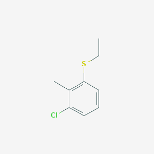 molecular formula C9H11ClS B7989659 3-Chloro-2-methylphenyl ethyl sulfide 