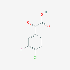 molecular formula C8H4ClFO3 B7989669 (4-Chloro-3-fluorophenyl)glyoxylic acid 