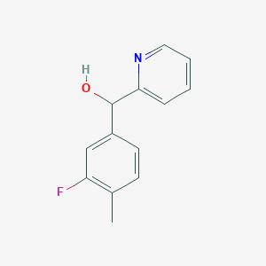 molecular formula C13H12FNO B7989681 3-Fluoro-4-methylphenyl-(2-pyridyl)methanol 