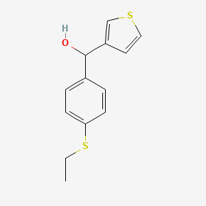 molecular formula C13H14OS2 B7989687 4-Ethylthiophenyl-(3-thienyl)methanol 