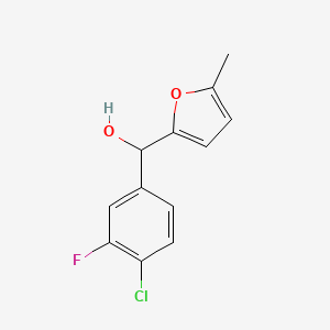 4-Chloro-3-fluorophenyl-(5-methyl-2-furyl)methanol