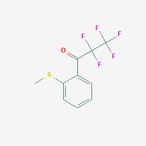molecular formula C10H7F5OS B7989718 2'-Methylthio-2,2,3,3,3-pentafluoropropiophenone 