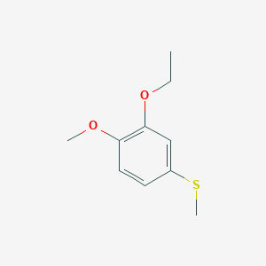 molecular formula C10H14O2S B7989724 3-Ethoxy-4-methoxyphenyl methyl sulfide 