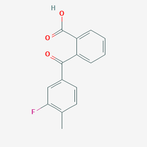 molecular formula C15H11FO3 B7989732 2-(3-Fluoro-4-methylbenzoyl)benzoic acid 