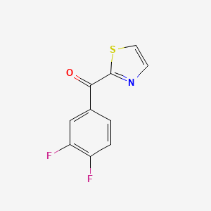 molecular formula C10H5F2NOS B7989742 2-(3,4-Difluorobenzoyl)thiazole 