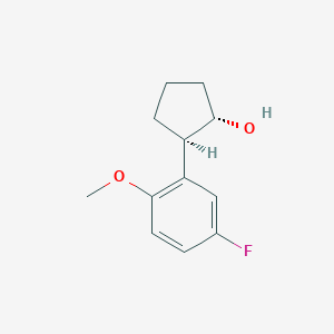 molecular formula C12H15FO2 B7989753 trans-2-(3-Fluoro-6-methoxyphenyl)cyclopentanol CAS No. 1965290-14-5