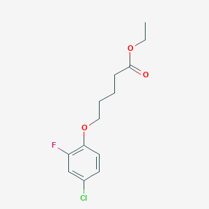 molecular formula C13H16ClFO3 B7989765 Ethyl 5-(4-chloro-2-fluoro-phenoxy)pentanoate 