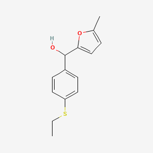molecular formula C14H16O2S B7989791 4-Ethylthiophenyl-(5-methyl-2-furyl)methanol CAS No. 1443326-64-4