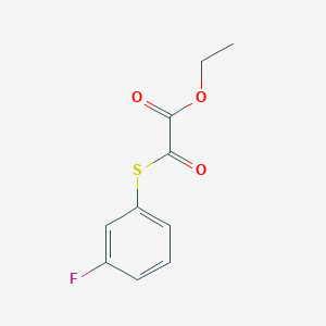 molecular formula C10H9FO3S B7989828 Ethyl 2-(3-fluorophenyl)sulfanyl-2-oxo-acetate 