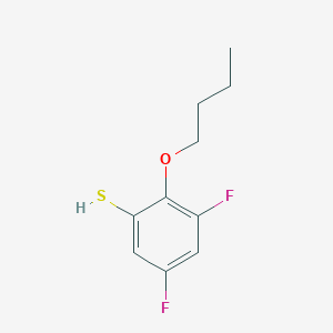 molecular formula C10H12F2OS B7989869 2-Butoxy-3,5-difluorobenzenethiol 