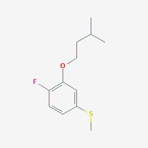 molecular formula C12H17FOS B7989873 4-Fluoro-3-iso-pentoxyphenyl methyl sulfide 