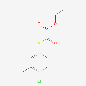 molecular formula C11H11ClO3S B7989895 Ethyl 2-(4-chloro-3-methylphenyl)sulfanyl-2-oxo-acetate 