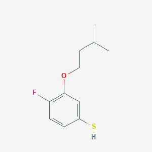 molecular formula C11H15FOS B7989922 4-Fluoro-3-n-pentoxythiophenol 