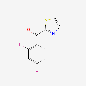 molecular formula C10H5F2NOS B7989940 2-(2,4-Difluorobenzoyl)thiazole 
