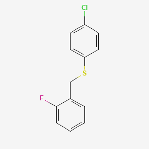 molecular formula C13H10ClFS B7989954 1-Fluoro-2-[(4-chlorophenyl)sulfanylmethyl]benzene 