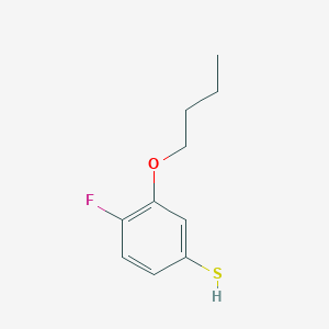 molecular formula C10H13FOS B7989977 3-Butoxy-4-fluorobenzenethiol 