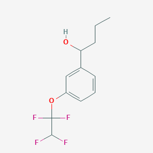 molecular formula C12H14F4O2 B7989989 1-[3-(1,1,2,2-Tetrafluoroethoxy)phenyl]-1-butanol 