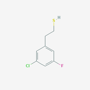 molecular formula C8H8ClFS B7990000 2-(3-Chloro-5-fluorophenyl)ethanethiol 
