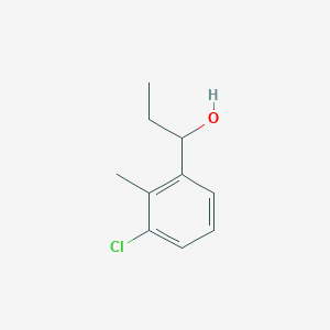 molecular formula C10H13ClO B7990010 1-(3-Chloro-2-methylphenyl)-1-propanol 