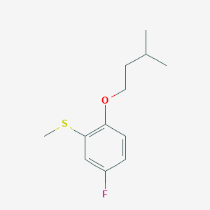 molecular formula C12H17FOS B7990061 5-Fluoro-2-iso-pentoxyphenyl methyl sulfide 