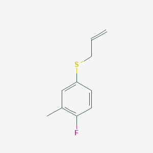 molecular formula C10H11FS B7990101 1-Allylsulfanyl-4-fluoro-3-methylbenzene 