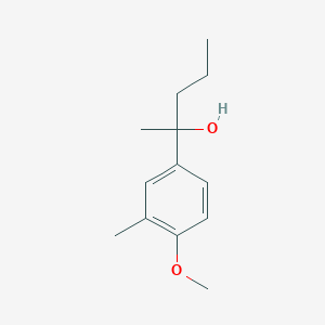 molecular formula C13H20O2 B7990125 2-(4-Methoxy-3-methylphenyl)-2-pentanol 