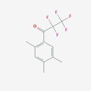 molecular formula C12H11F5O B7990147 2',4',5'-Trimethyl-2,2,3,3,3-pentafluoropropiophenone 